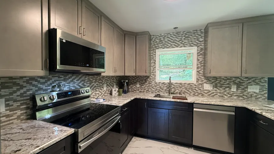 After: remodeled kitchen by 3 Brothers Construction