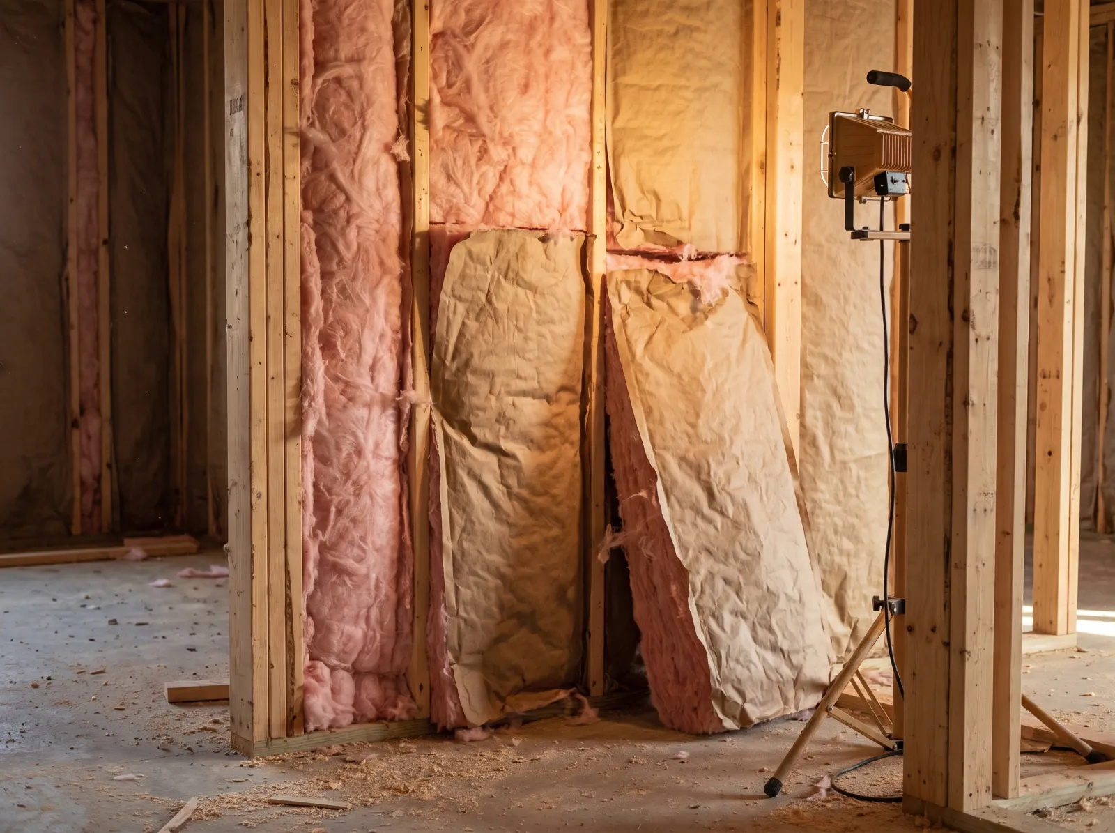 Example of finished insulation work